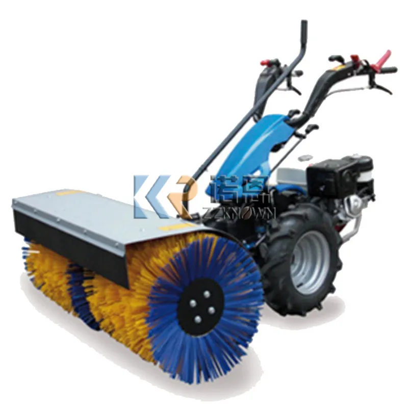 Small Hand-push Snow Sweeper 6.5HP Gasoline Winter Road Clearing Driving Snow Plowing Snow Sweeping Machine