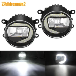 2IN1 Car LED Fog Light + DRL Daytime Running Lamp White For Renault Clio Duster Trafic Scenic Megane Twingo Kadja Lodgy Sandero