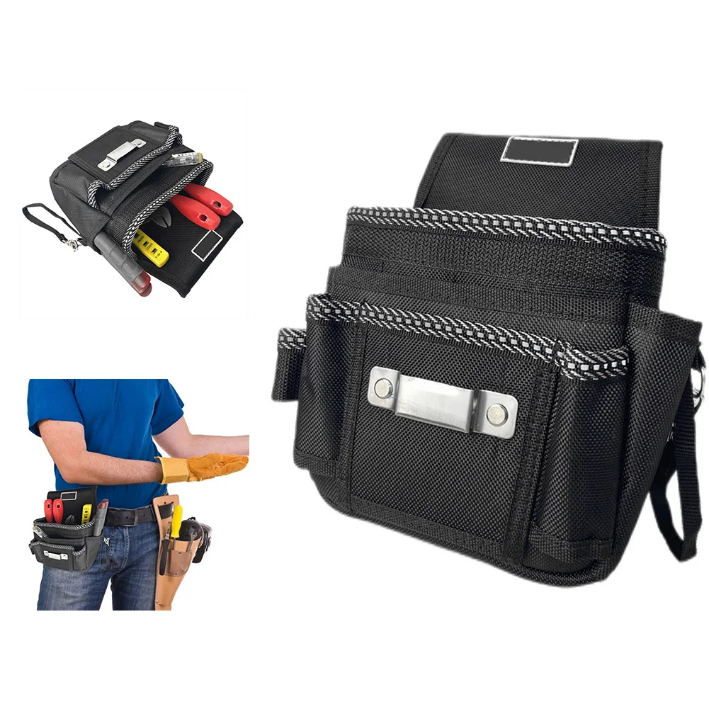 Elektricien Tool Pouch Instrument Hardware Opslag Pouch Oxford Doek Multifunctionele Tool Riem Tas Met Verborgen Reflecterende Strip