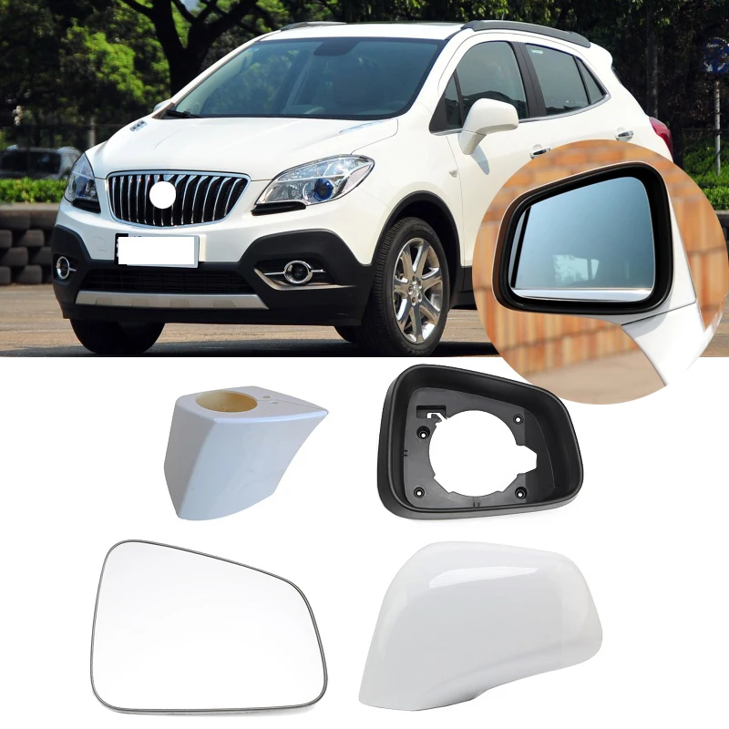 Roavia For Buick Encore 2013-2018 Side Mirror Glass Rearview Mirror Cover Lid Outside Reversing Mirror Shell Housing Base Hood