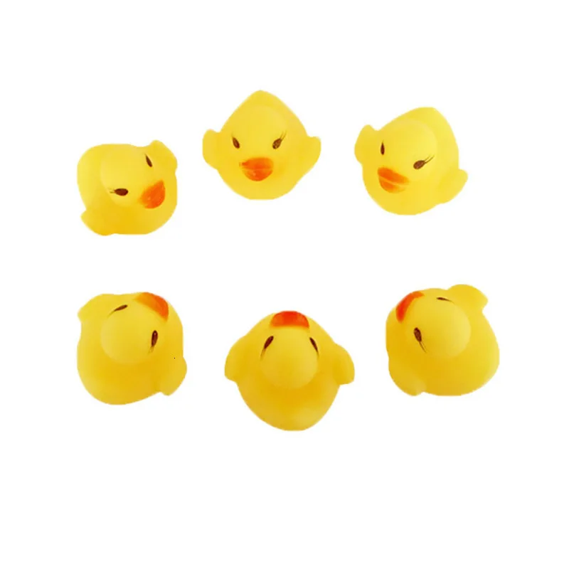 Juguetes de baño de patos de goma para bebés, niños recién nacidos de agua para Juguetes Divertidos, 5 unids/lote