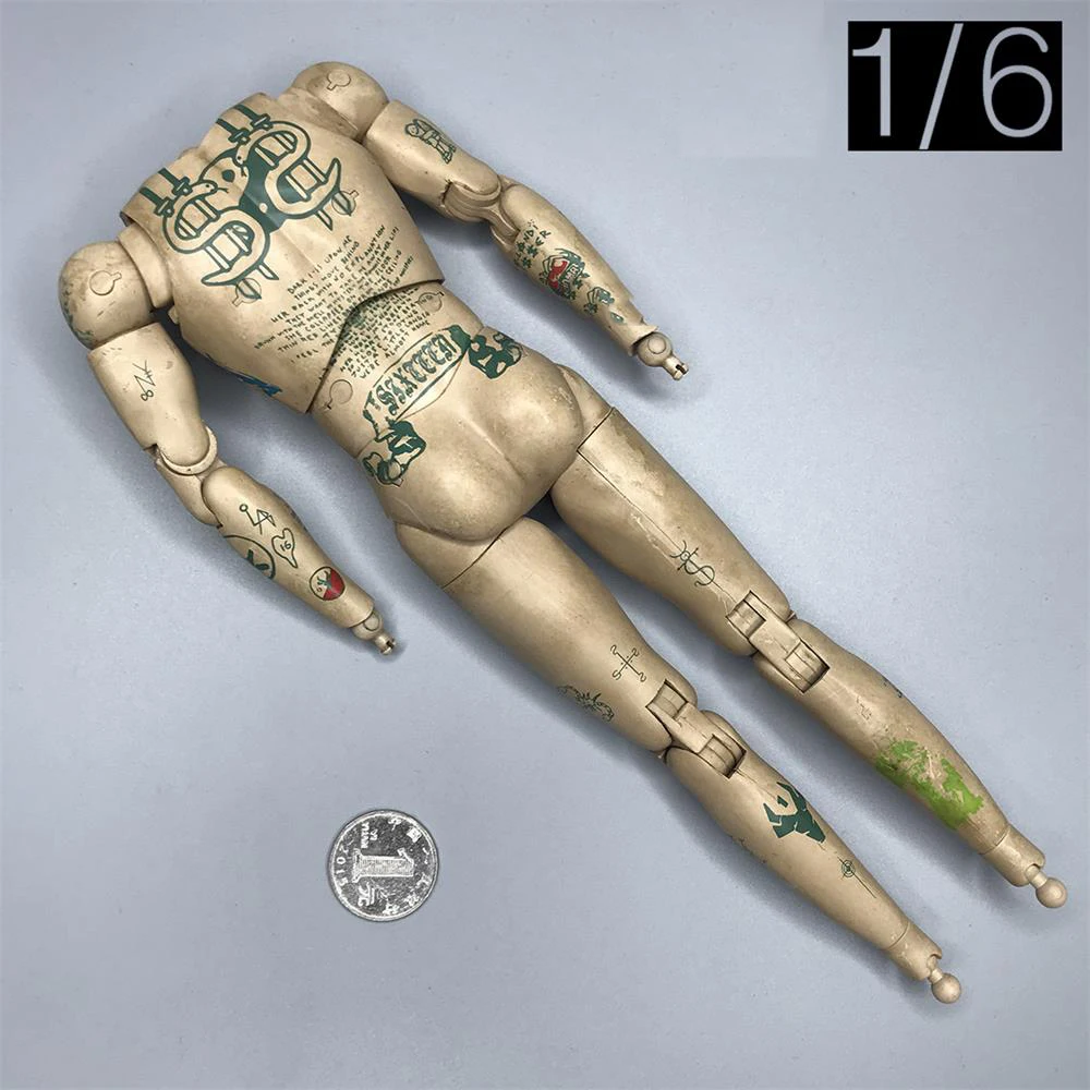 For Fans Collection 1/6th 3ATOYS Band Male Body Figures With Tattoo Pattern Model For 12inch Body Action Collection