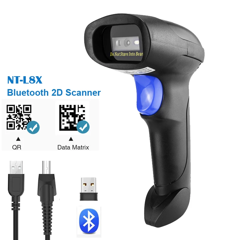 NETUM L8 draadloze 2D-barcodescanner en L5 bekabelde 1D/2D QR-barcodelezer PDF417 voor inventaris POS-terminal
