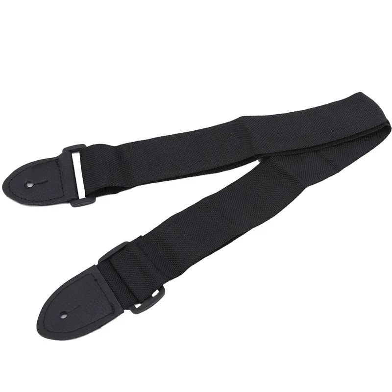 Guitar Strap Leather Head Adjustable Shoulder Strap for Guitar Electric Guitar Bass Guitar Parts Accessories Black High Quality