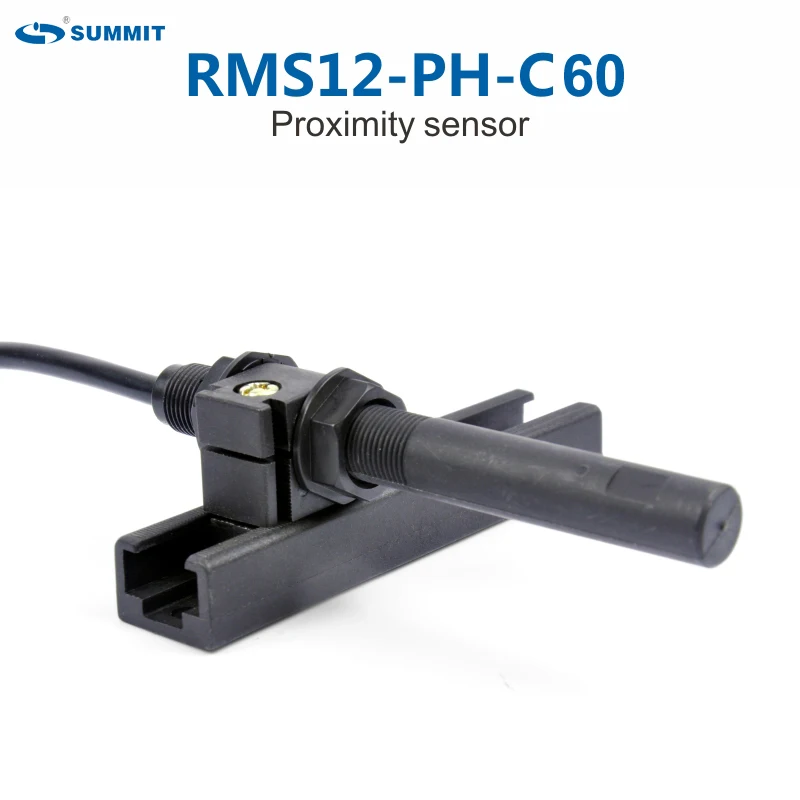 Half-threaded high sensitive RMS12-PH-01 NPN or PNP clylindrical hall effect magnetic sensor proximity switch