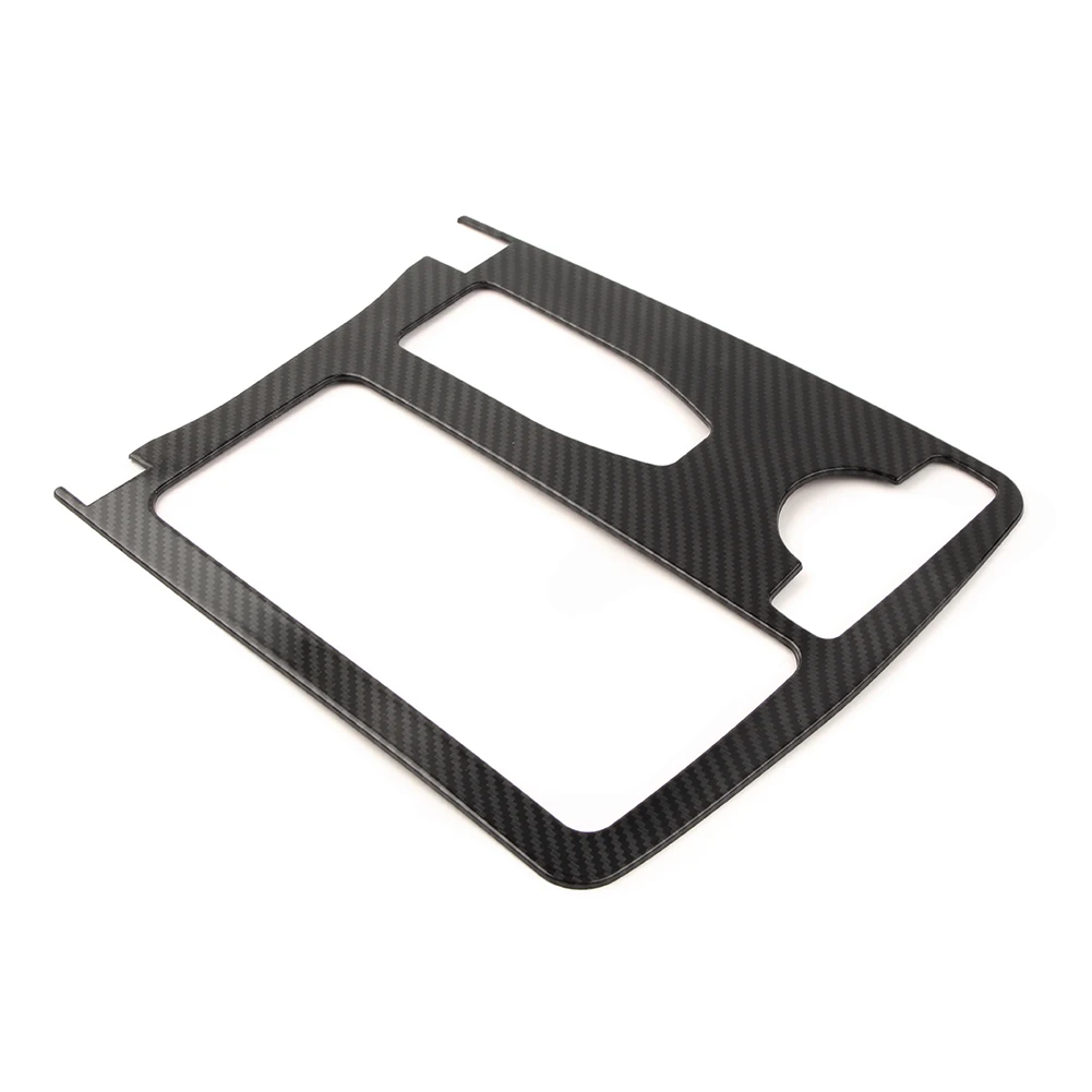 Car Armrest Cup Holder Panel Cover For Mercedes Benz C-Class C180 C200 W204 2008 2009 2010 2011 2012 2013 Carbon Fiber Styling image 3