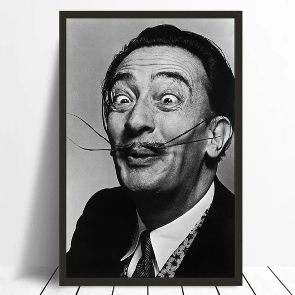 Home Decor Portrait Canvas HD Prints Salvador Dali Poster Painting Black and White Wall Art Modular Nordic Picture Living Room