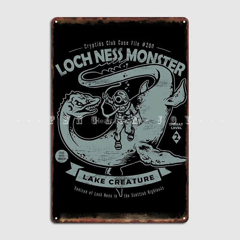 Lochness Monsters Cryptids Club Cases File 200 Poster Metal Plaque Club Bar Poster Cinema Kitchen Classic Tin Sign Poster