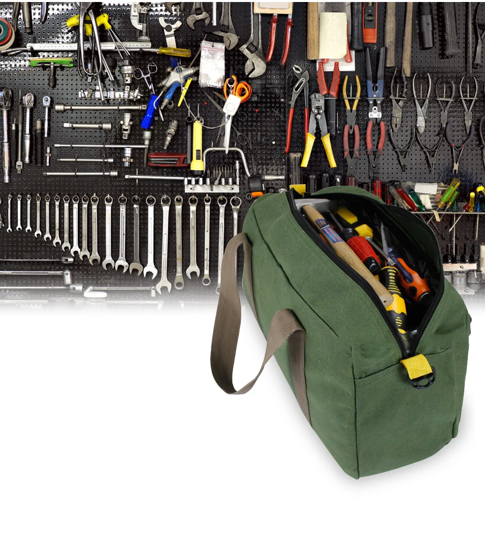 Wartungswerkzeugtasche, große Kapazität, tragbar, stark, langlebig, wasserdicht, Oxford, multifunktionale Aufbewahrungstasche für Handwerkzeuge – Detail 4