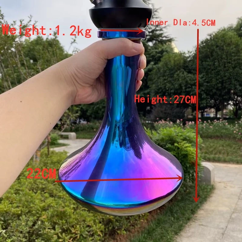 Big Size 26/20cm Hookah Base Glass Bottle Shisha Bottle Flask For Model Nargile Sheesha Narguile Chicha Cachimbas view 6