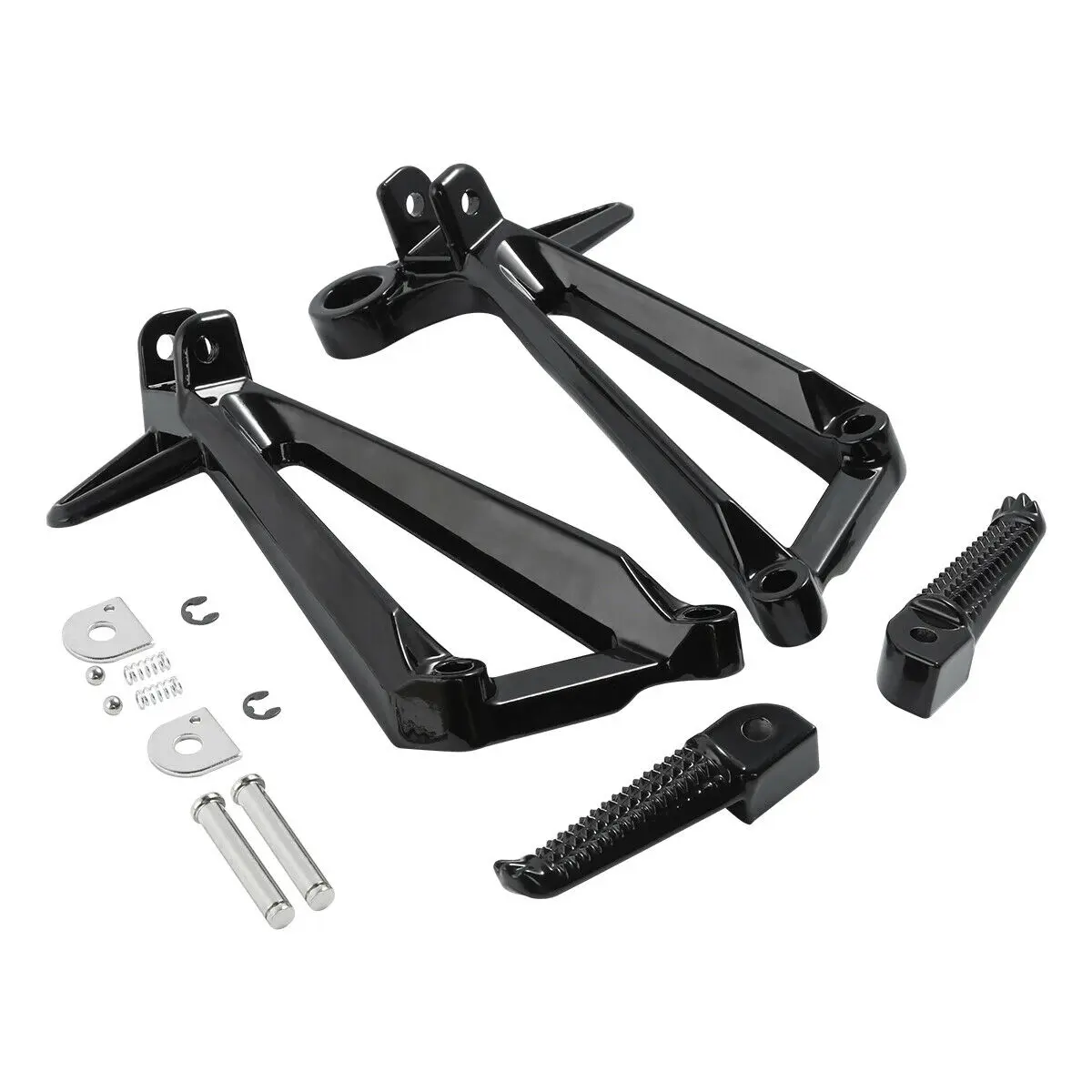 Motorcycle Black Rear Passenger Foot Pegs Bracket Fit  For Yamaha YZF R3 YZF-R3 2015-2019