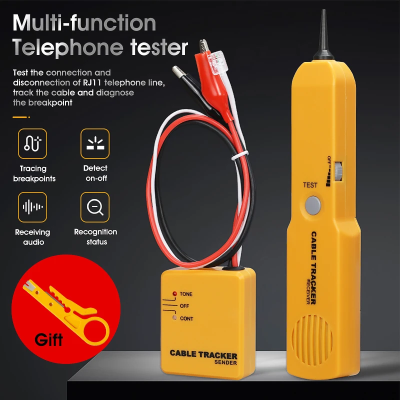 Tracker Diagnose Tone Finder Telephone Wire Cable Tester Toner Tracer inder Detector Networking Tools