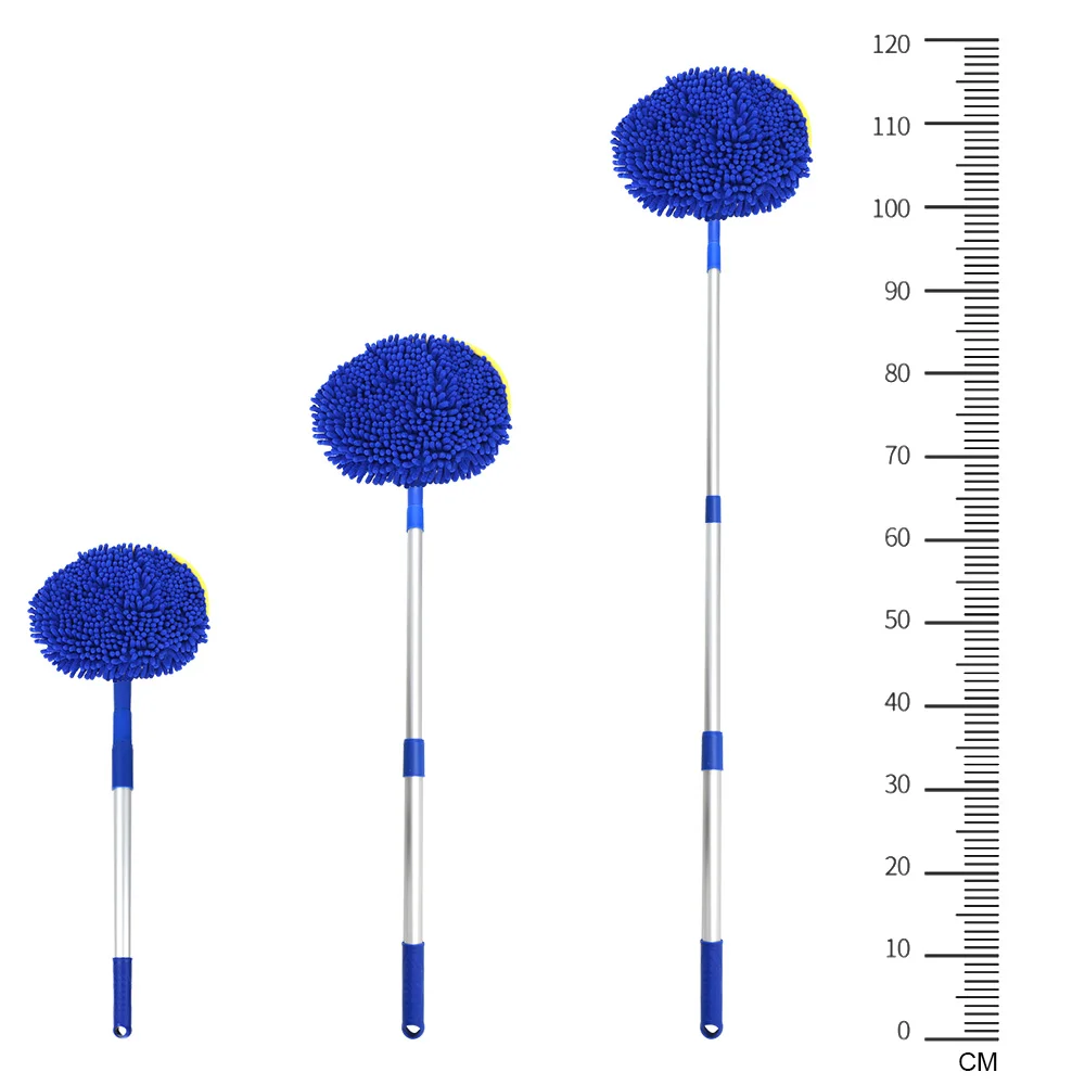 Car Wash Brush Car Cleaning Tools Telescoping Long Handle Car Cleaning Brush Chenille Broom Cleaning Mop Auto Accessories