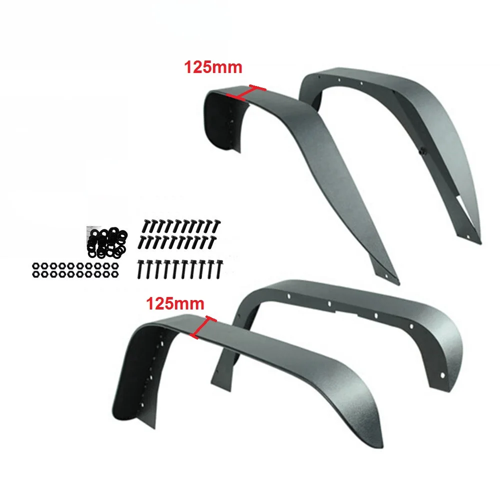 

J064 Steel Flat Style Fender Flares for Jeep Wrangler JK 2007-2017 LANTSUN