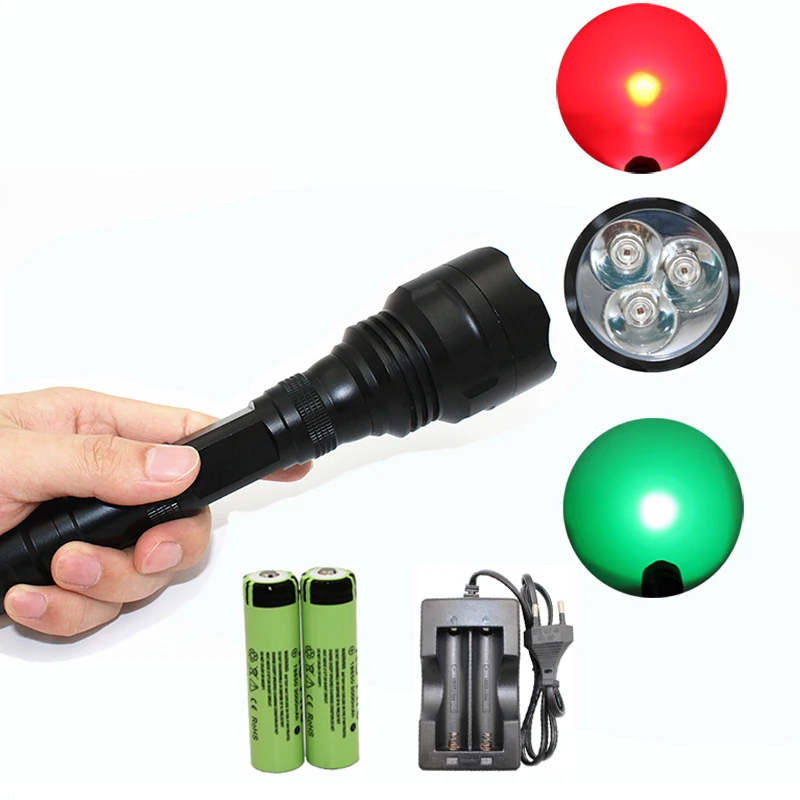 3x XM-L Q5 1200 Lumens LED Flashlight Outdoor Utral Bright Torch Lamp + 2x 18650 Battery + Charger For Camping Hiking