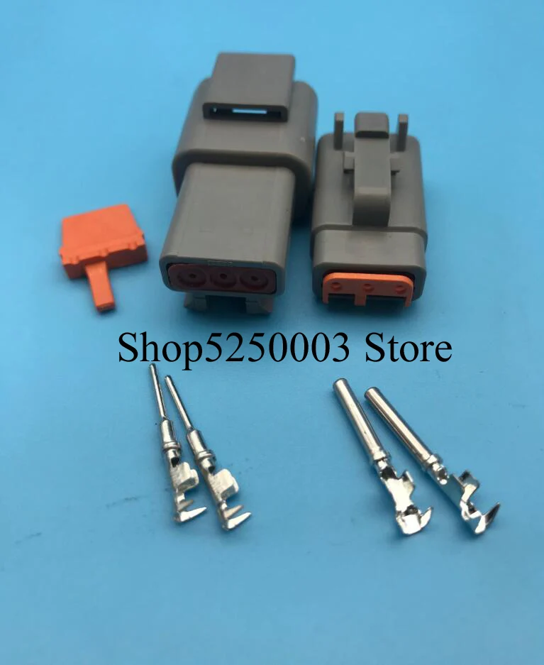 

3 Pin Deutsch DTM Wire Connector Gray Waterproof Female Male Auto Plug DTM06-3S/ATM06-3S DTM04-3P/ATM04-3P