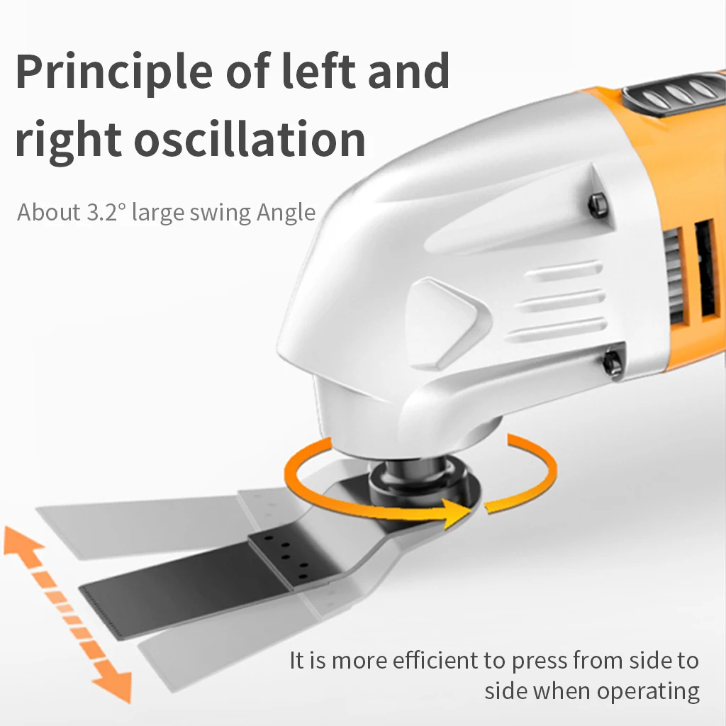 Multifunction Oscillating เครื่องมือ Variable Speed Renovator ไฟฟ้าบ้านตกแต่งเครื่องตัดแต่งผมไฟฟ้า Saw