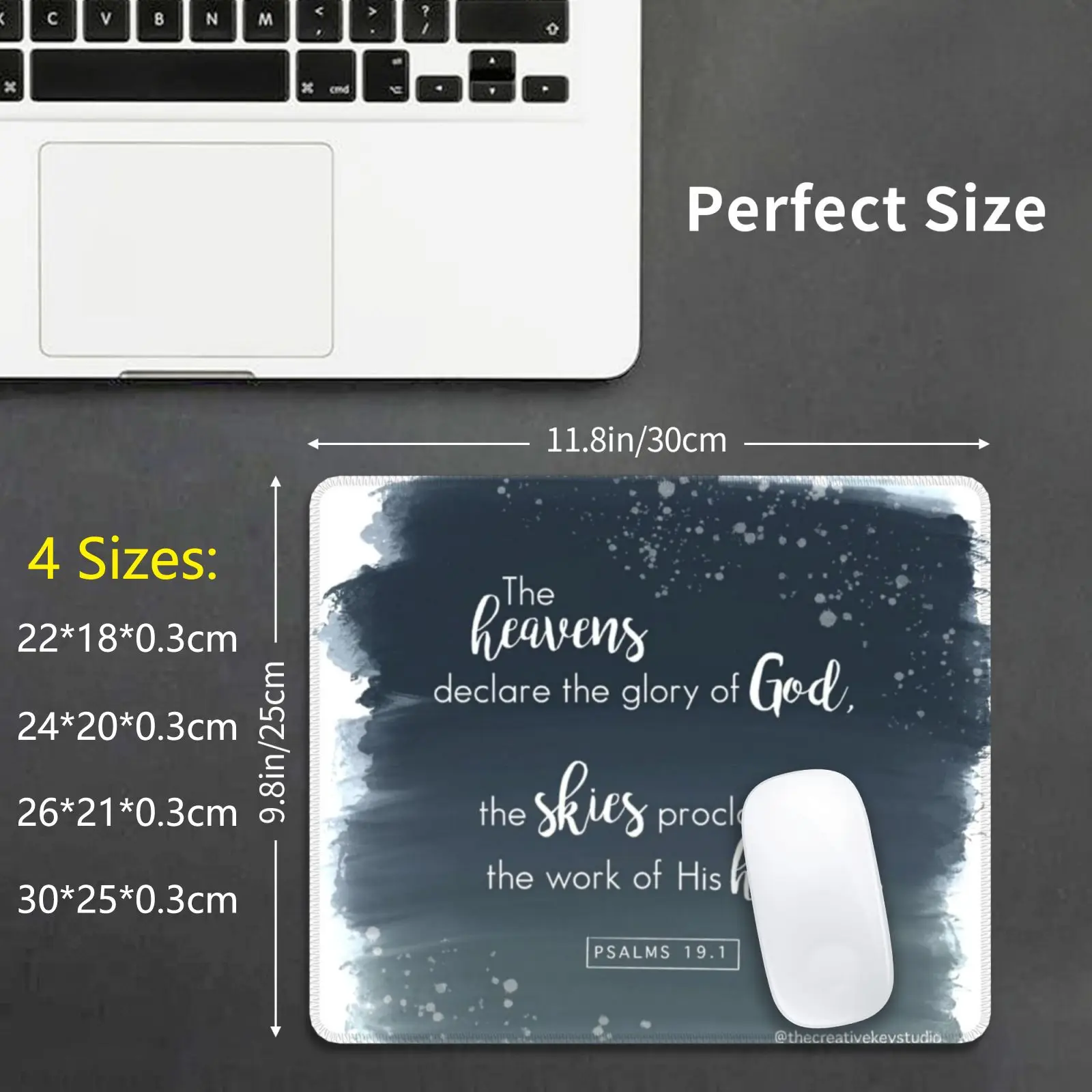 Heavens Mouse Pad DIY Print Cushion Bible Psalms Christian Heavens Skies Sky