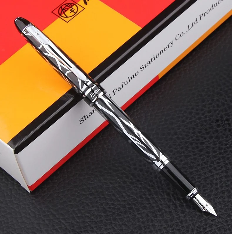 Pimio PS-901 Fountain Pen 0.5MM Rotating ink Metal Writing Pens For Men Women Fountain Pen With Gift Box Stationery Pen Supplies