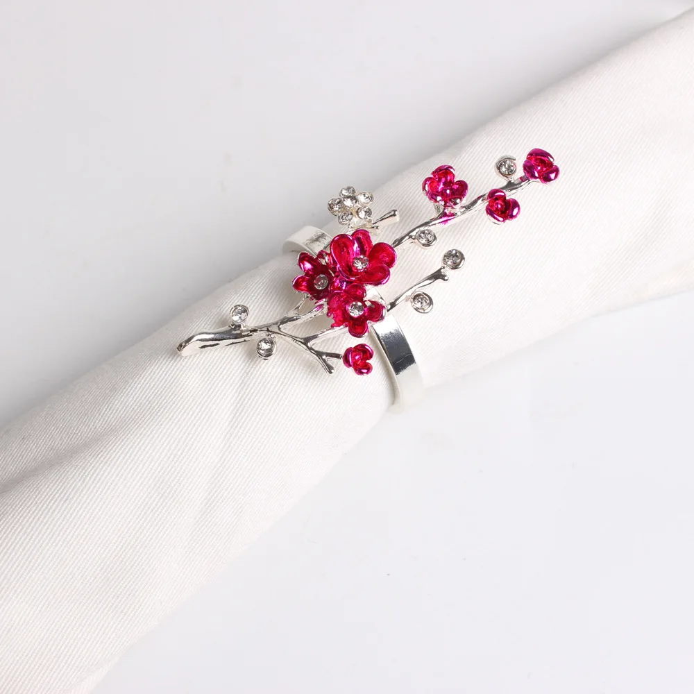 Plum blossom napkin ring, 10PCs, wedding decoration ring, table decoration