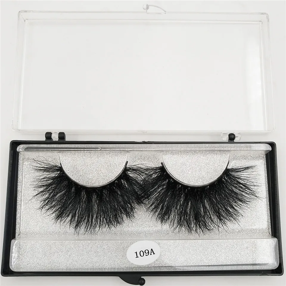 RED SIREN 1 Pair Lashes Wholesale 100% Mink Hair False Eyelashes Handmade 25mm Lashes Dramatic Thick Long 3d Mink Lashes Makeup