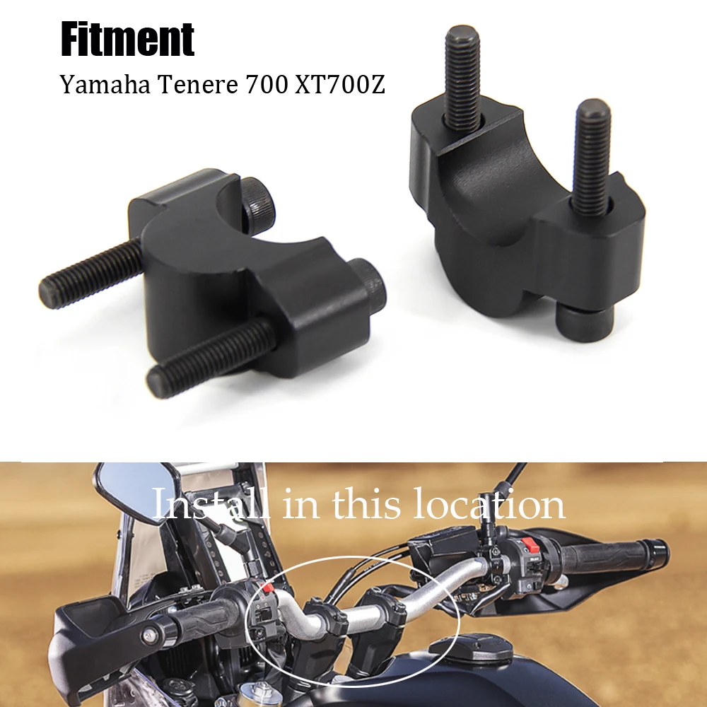 

FOR YAMAHA Tenere 700 T700 XTZ 700 2019 2020 Motorcycle Handle Bar Riser Clamp Extend Handlebar Adapter Mount