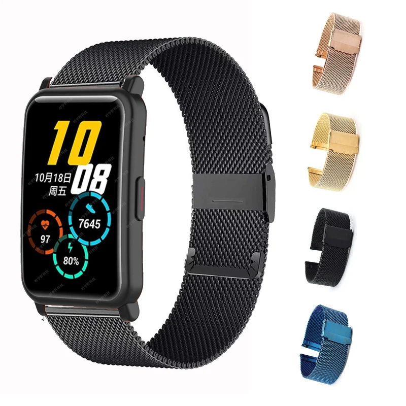 Metal mesh belt Milanese Strap For Huawei HONOR Watch ES Smartwatch Wrist Band Bracelet Replace Watchband