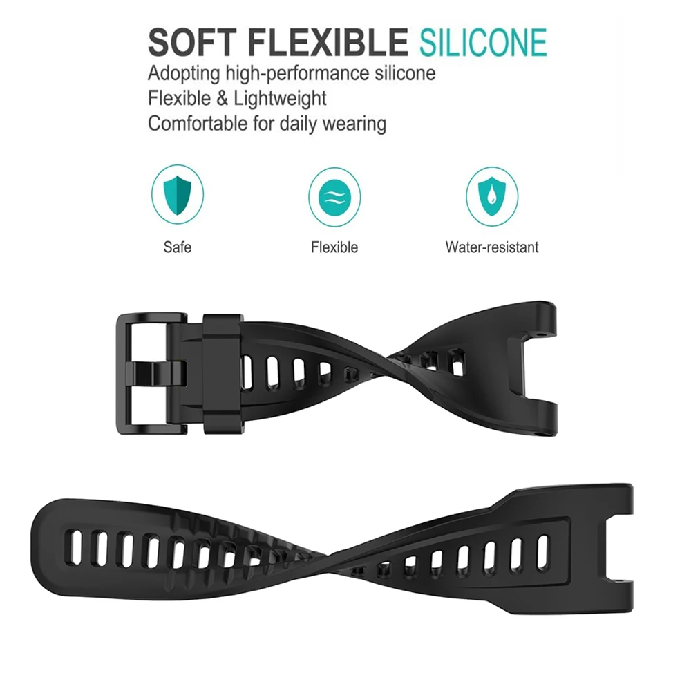 Duszake Dây Đeo Đồng Hồ Cho Huami Amazfit T Rex Pro Dây Đeo Silicone Dây Đeo Thay Thế Cho Amazfit T Rex Dây Bảo Vệ bộ Phim