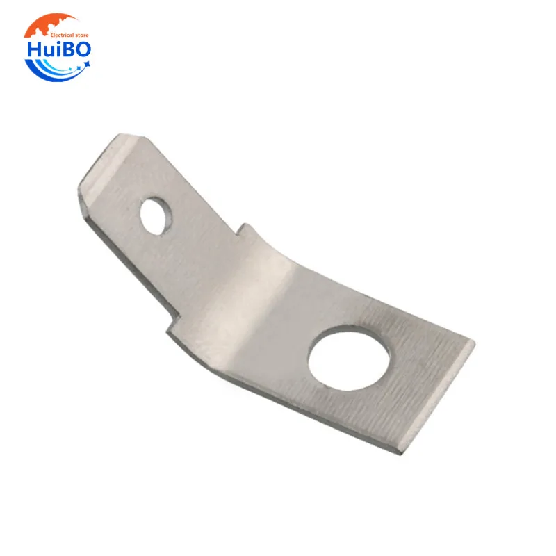 50/100pcs Curved male Insert Speaker terminal 6.3 Screw Hole 4MM Thickness 0.7MM Connector Plug Spring