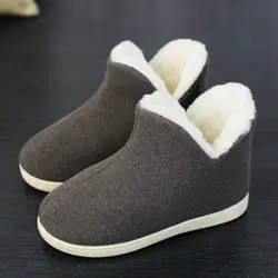 Male Winter Unisex Plus Size 30-47 Casual Plush Shoes  Warm Velvet Sneakers Men Women Snow Boots 2022 Household Cotton Slippers