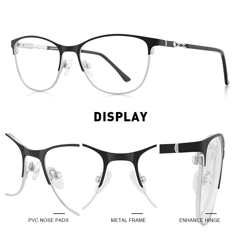 MERRYS DESIGN Women Fashion Trending Cat Eye Glasses Full Frame Ladies Myopia Eyewear Prescription Optical Eyeglasses S2110