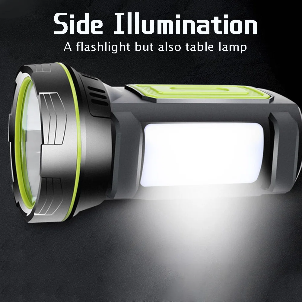 500m High Power Powerful Led Flashlight Portable Searchlight Rechargeable Spotlight Hunting Lamp Camping Outdoor Lighting