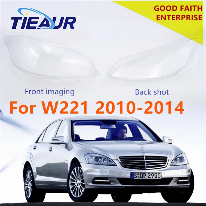 

4Doors Headlight Transparent Glass Lens Covers for Benz W221 S280 S300 S350 S500 S600 Headlamp Clear shell 2010-2014 Replacement