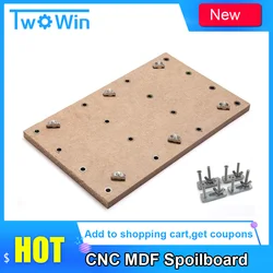 Madera protectora de tablero de Spoilboard CNC MDF para enrutadores CNC 3018, accesorios CNC 30x18x1,2 cm (11-4/5 ''x 7'' x 1/2 ''), agujeros M6 (6mm)