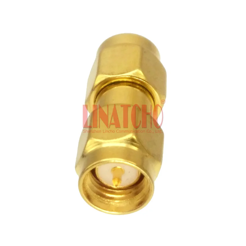 Gold Plated 50ohm RF Double Straight Coax Plug SMA Male to Male Connector Adapter Converter