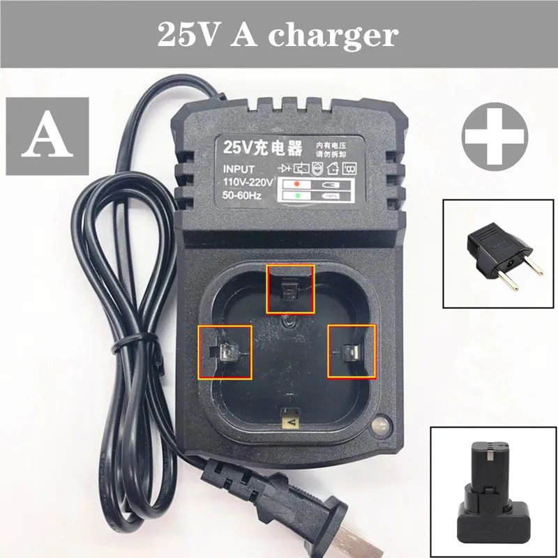 XLTOWN 12/16.8/21/25V Charger Lithium Battery Charger Electric Screwdriver Battery Dedicated Charging Equipment Drill Charger