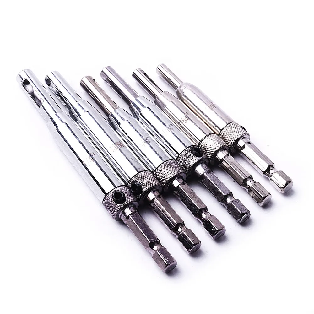 New Core Drill Bit Sets 4Pcs 6Pcs Hole Puncher Hinge Tapper for Doors Self Centering Woodworking Power Hand Tools