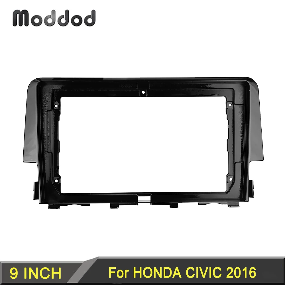 

Double Din Fascia for HONDA CIVIC 2016 9 Inch Dashboard Refitting Installation Trim Kit Frame Stereo Panel Face Bezel