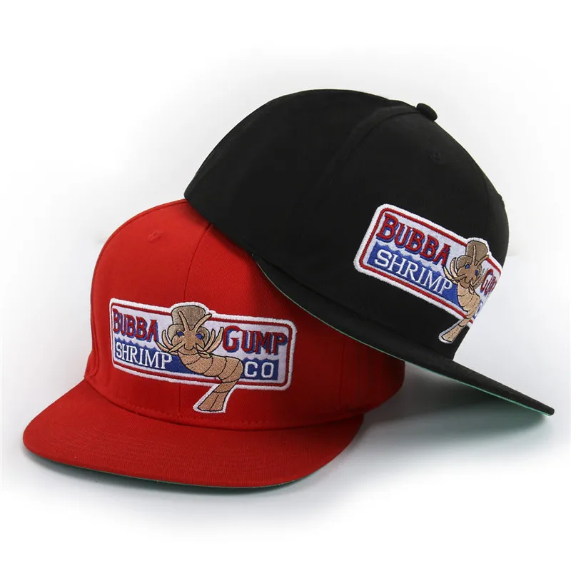 Forrest Gump Cap Costume Cosplay Embroidered Snapback Cap 1994 Bubba Gump Shrimp CO. Baseball Hat Unisex Summer Caps