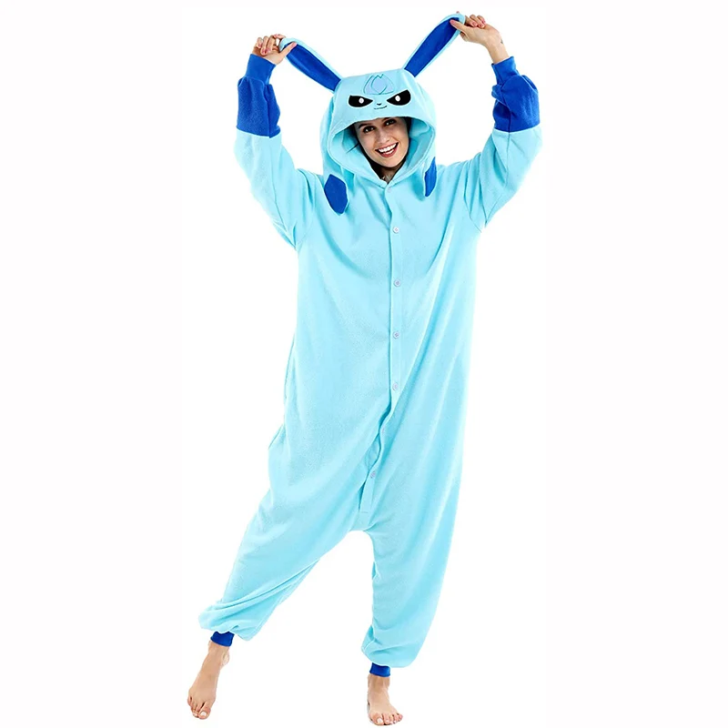 Loose Pajamas Kigurumi Cartoon Onesies Halloween Fleece Anime Bodysuit Homewear Full Body Cosplay Costume One-Piece Pijamas