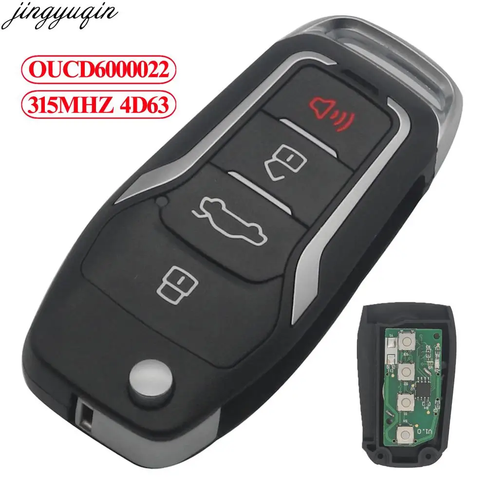 

Jingyuqin Remote Car Key Alarm 315MHZ 4D63 OUCD6000022 For Ford C-Max Escape Focus F250 F350 F450 F550 Transit FO38/HU101