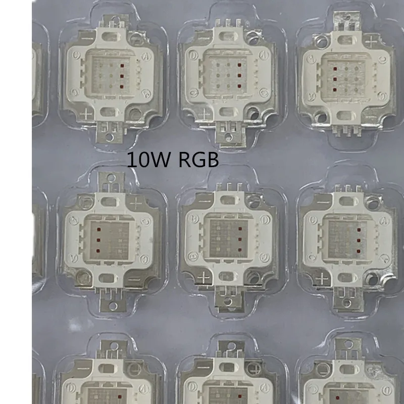 Wholesale 10W LED Chip Integrated High Power 10W 12V Beads RGB White Warm White Red Green Blue Yellow 20*48mil Chips For Blubs