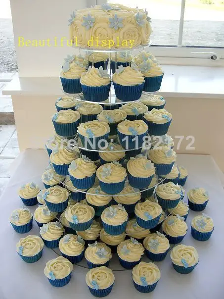 

event party supplies/6 Tier round Beautiful High quality Acrylic Cupcake Stand for wedding decoration