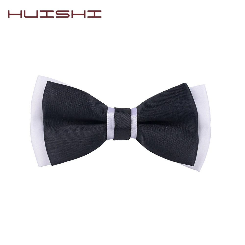 Huishi clássico criança terno gravata do bebê do menino moda cor sólida ajustável bowtie chlidren acessórios dois tons gravata borboleta