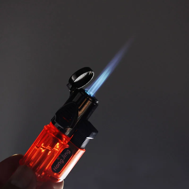 Triple Torch Lighter Powerful Jet Butane Pipe Cigar Lighter Portable Spray Gun Gas 1300 C Windproof Outdoor Gadgets For Man