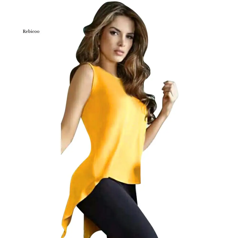 Blouse Women Summer Women Cross Back Sleeveless Blouse Ladies Strappy Vest Tank Tops