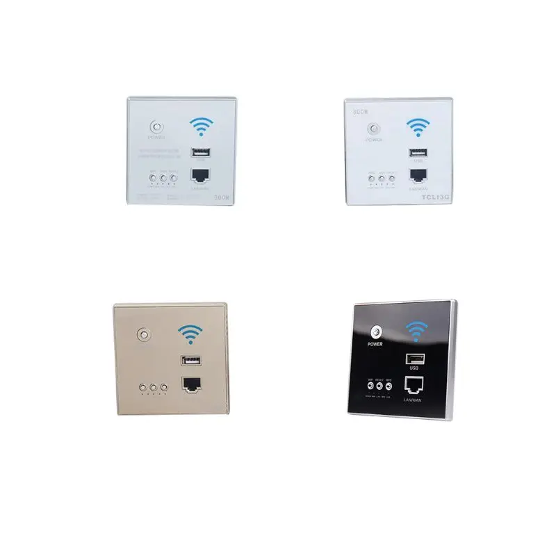 4 Colors 300Mbps 220V Smart Wireless WIFI Repeater Extender Wall Embedded Router Socket