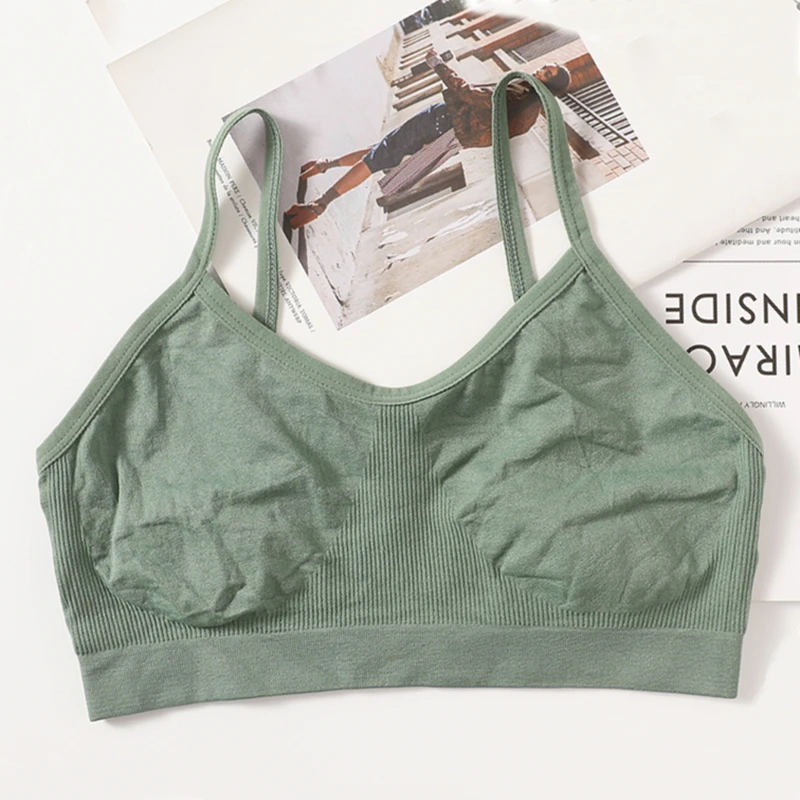 Women Underwear Solid Crop Top Fashion Unlined No Pad Female Wireless Top Unltrathin Lingerier Girls Tank Top Seamless Tube Tops