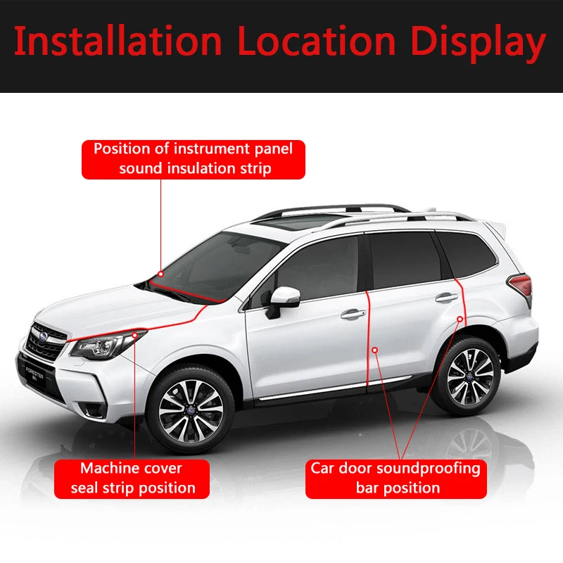 TAJIAN Automotive Supplies Car Door Sealant Instrument Panel Soundproof Dust-Proof Strip For Subaru Forester XV Outback Legacy