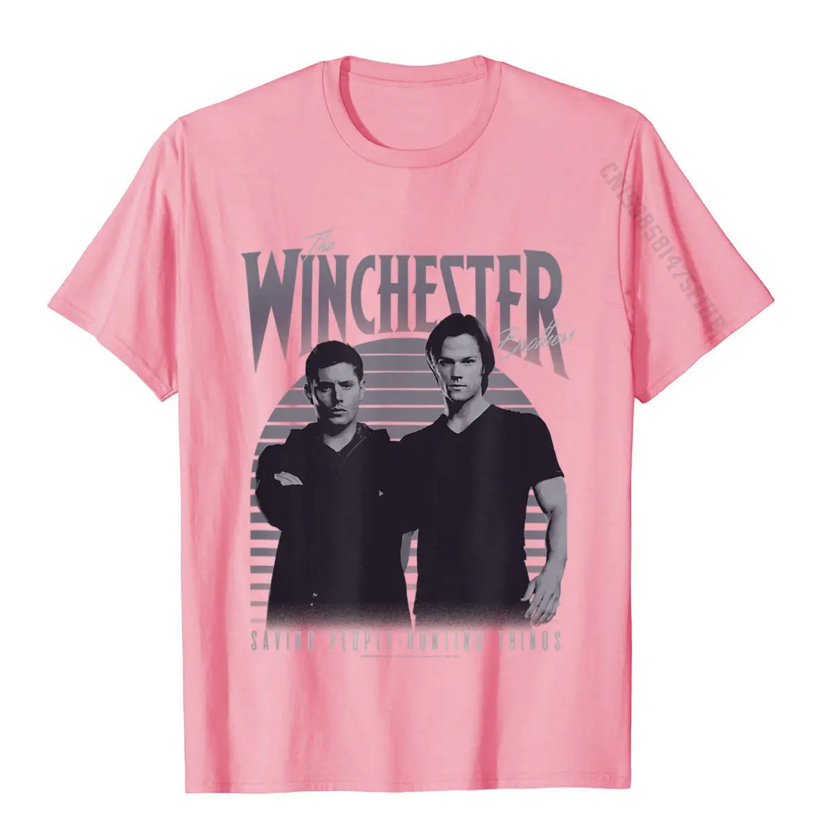 Supernatural The Winchester Brothers Vintage T-Shirt Top T-Shirts Discount Print Cotton Men Tops Shirt Crazy